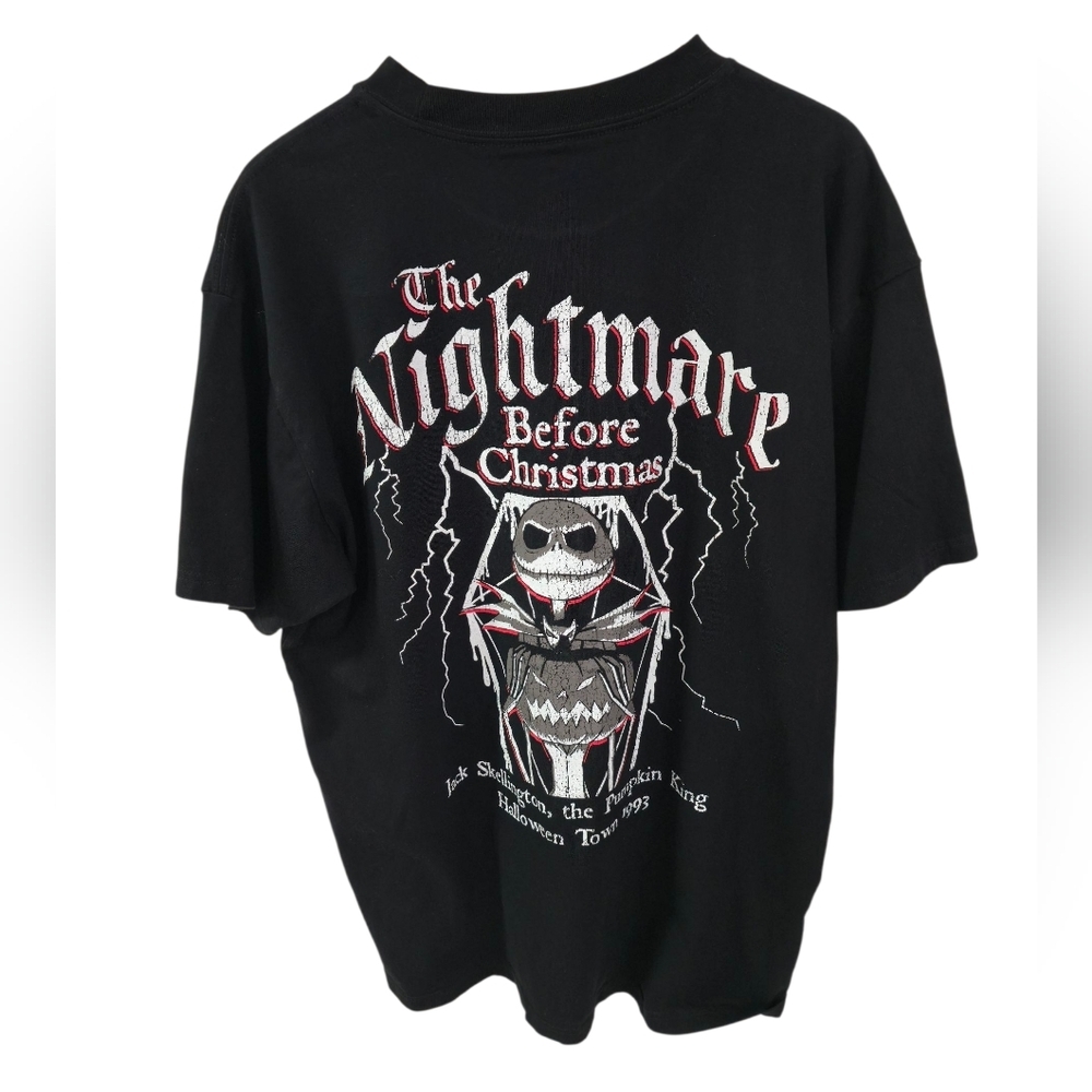 Vintage 1993 The Nightmare Before Christmas Jack Skellington Black Tshirt SZ XL